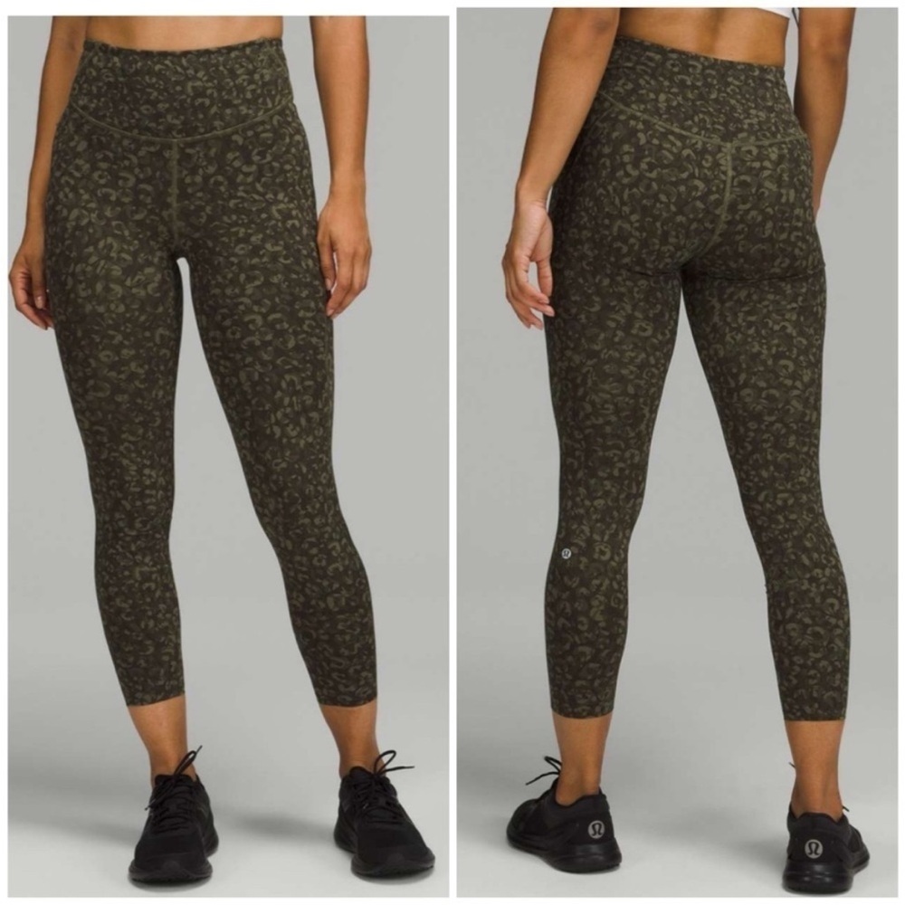 Lululemon Base Pace High-Rise Tight 25" Intertwined‎ Camo Medium Olive Multi 2